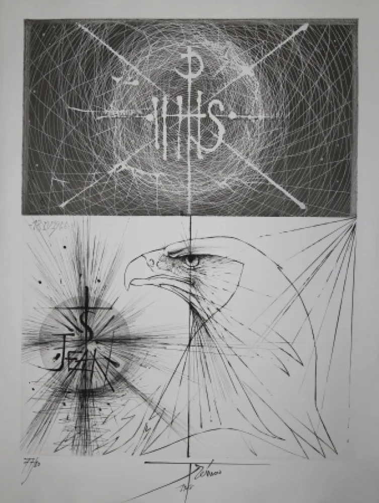 Incisione Trémois - L'Aigle de la St Jean / The Eagle of the St John