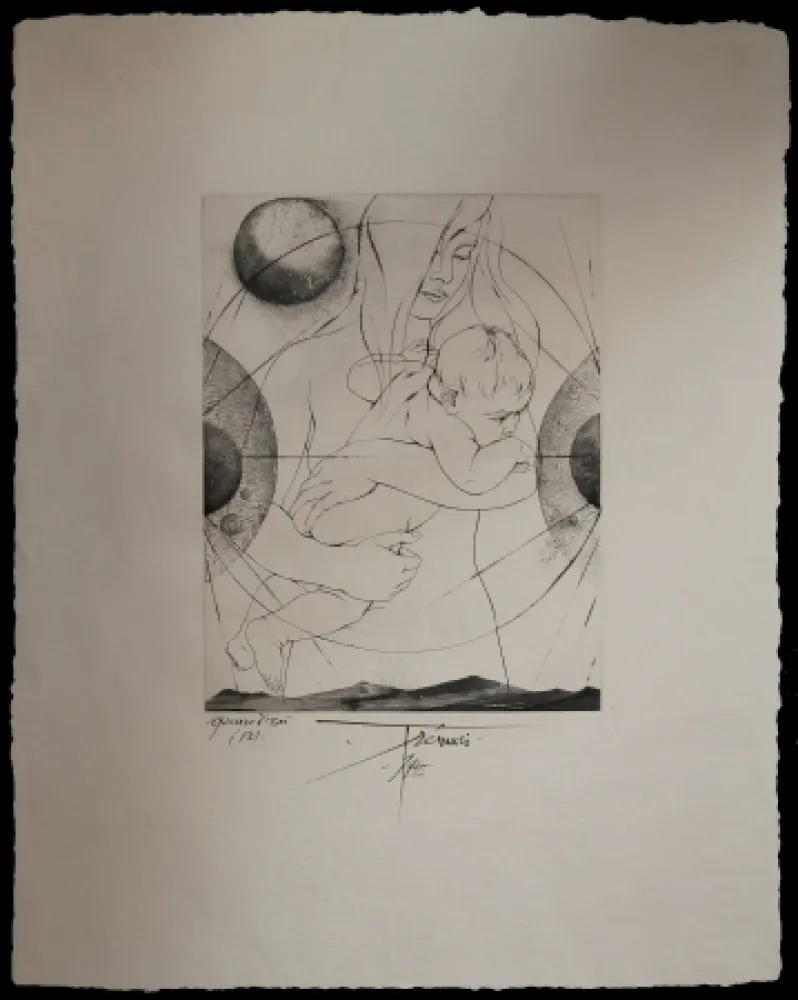 Incisione Trémois - MATERNITE / MATERNITY