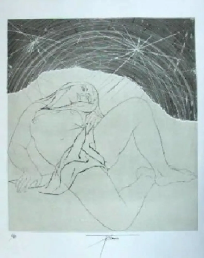 Incisione Trémois - Nu