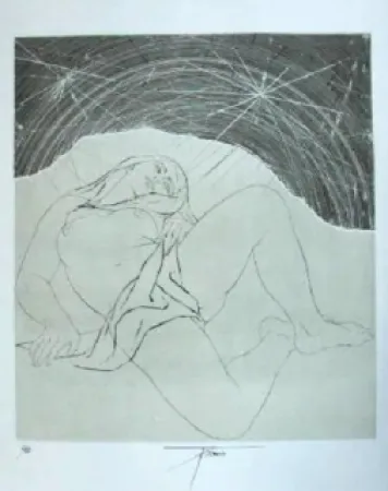 Incisione Trémois - Nu