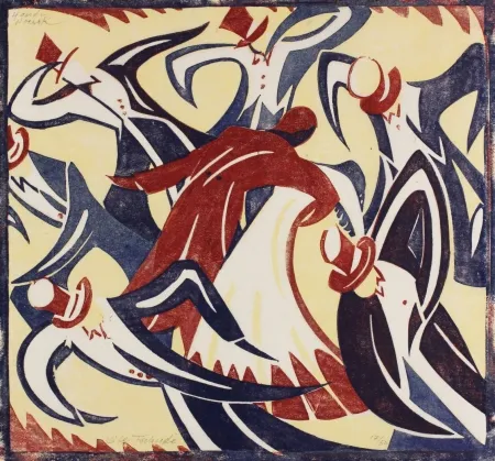 Linoincisione Tschudi - Dancers