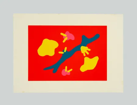 Serigrafia Turcato - Composizione (rosso)