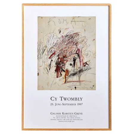 Manifesti Twombly - Rare Affiche, 1997 - Galerie Karsten Greve, Rare Vintage exhibition poster