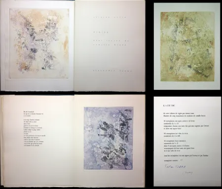 Libro Illustrato Tzara - VIGIES. 5 eaux-fortes de Camille Bryen (1962).