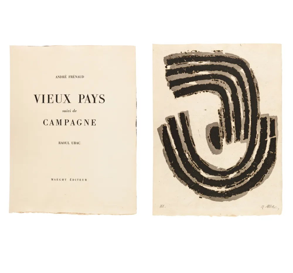 Libro Illustrato Ubac - André Frénaud. VIEUX PAYS suivi de Campagne