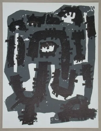 Litografia Ubac - Gravure sur ardoise pour XXe Siècle