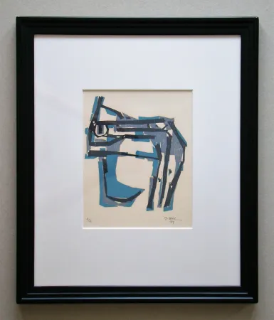 Incisione Su Legno Ubac - L'auberge dans le sanctuaire