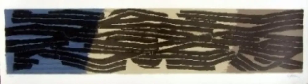 Litografia Ubac - Paysage aux sillons 7