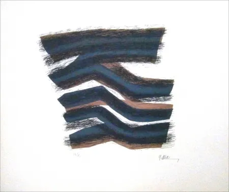 Litografia Ubac - Rythme rose et gris endormi