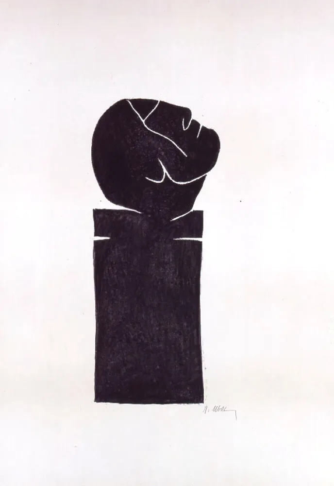 Litografia Ubac - Stèle tête levée