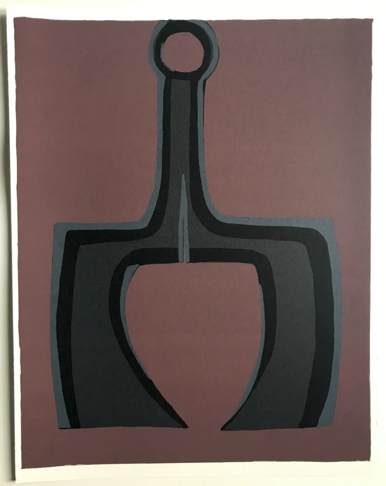 Litografia Ubac - Travailler le sol (La terre I)