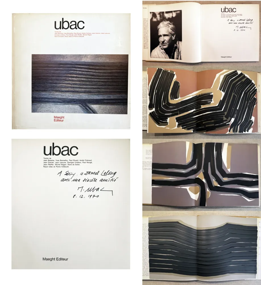 Libro Illustrato Ubac - UBAC. Monographie dédicacée par l'artiste (Maeght 1970)