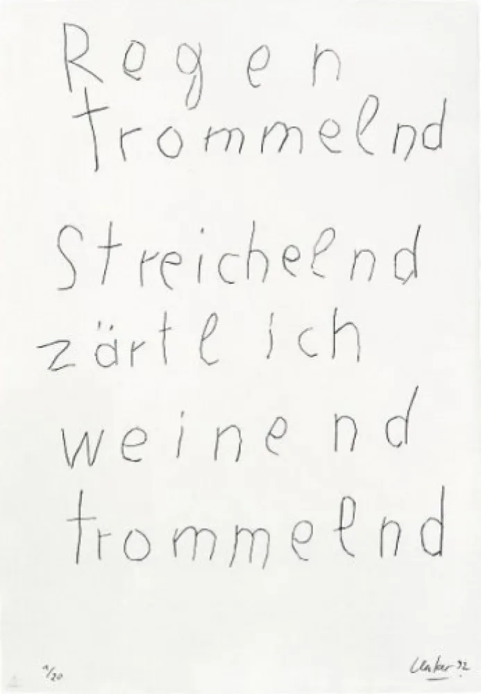 Incisione Uecker - From the Mappenwerk 