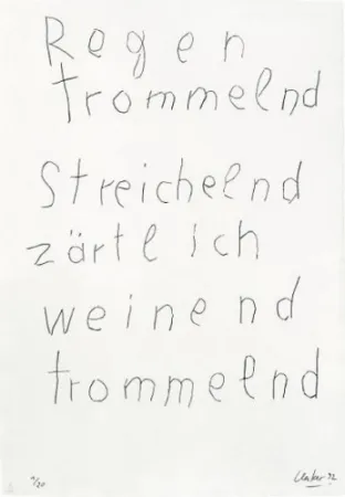 Incisione Uecker - From the Mappenwerk 