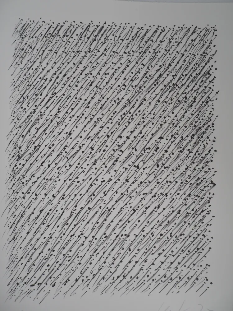 Litografia Uecker - Le Mouvement 