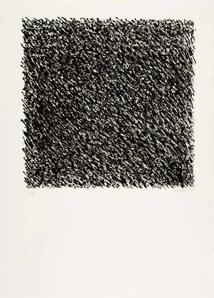 Litografia Uecker - Manuelle Struktuur. No I 