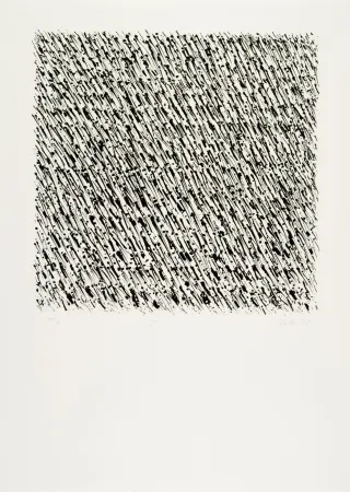 Litografia Uecker - Manuelle Struktuur. No II