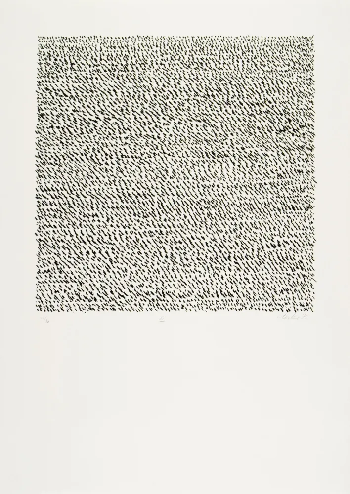 Litografia Uecker - Manuelle Struktuur. No III