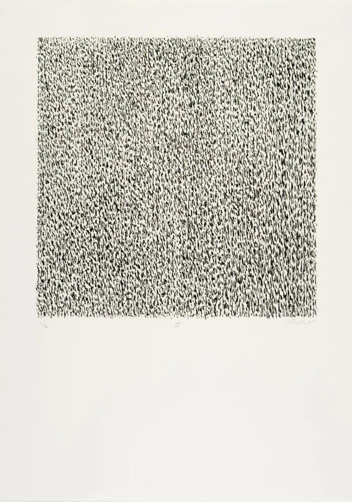 Litografia Uecker - Manuelle Struktuur. No VIII