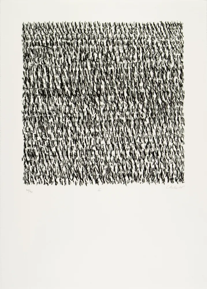 Litografia Uecker - Manuelle Struktuur. No X