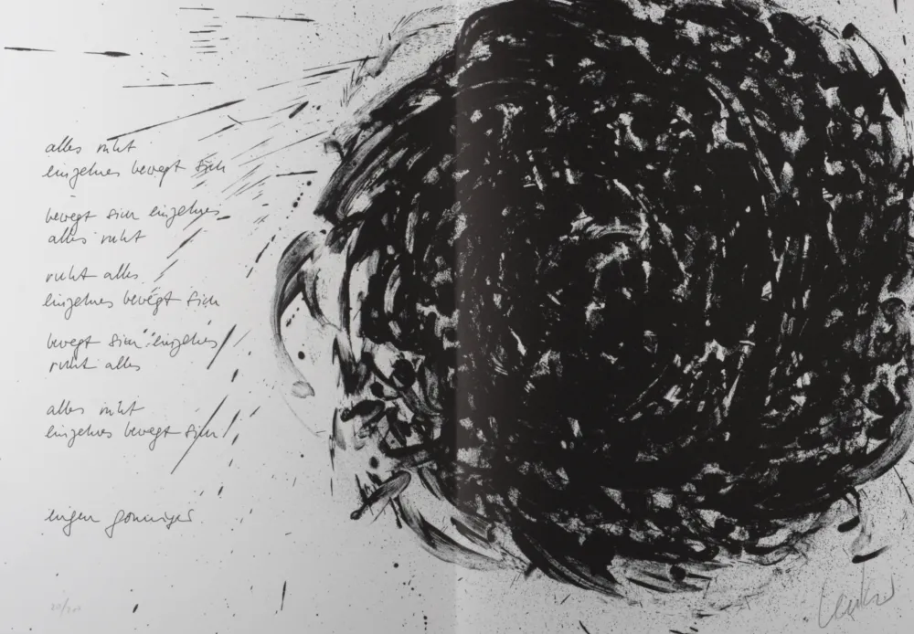 Litografia Uecker - Spirale, 1987 - Hand-signed