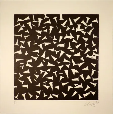 Incisione Su Legno Uecker - Untitled