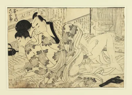 Incisione Su Legno Utamaro - Shunga