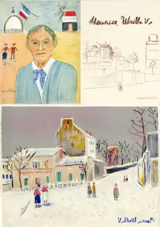 Libro Illustrato Utrillo - MAURICE UTRILLO, V. 11 lithographies originales (Paris, 1956)