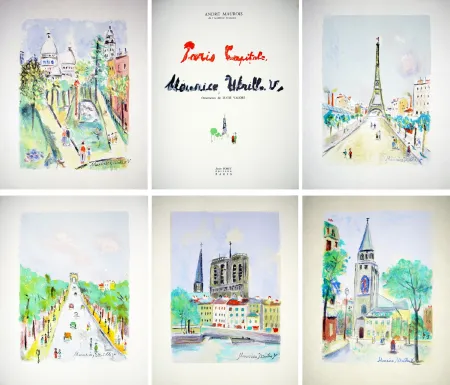 Libro Illustrato Utrillo - PARIS CAPITALE. Lithographies originales de Maurice Utrillo, V. (1955).