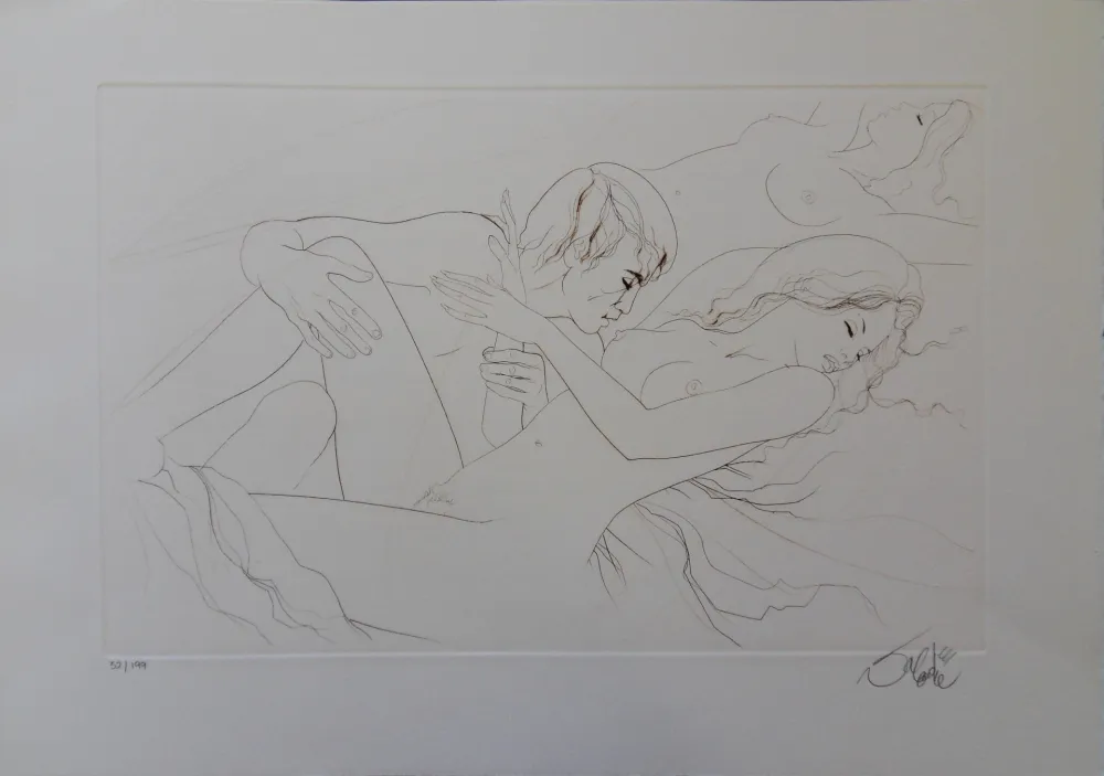 Incisione Valadie - Abandonnée au plaisir