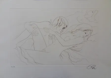 Incisione Valadie - Abandonnée au plaisir