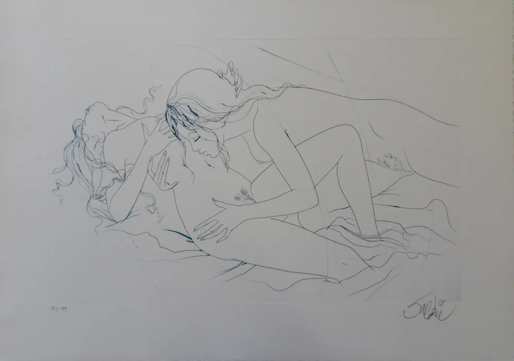 Incisione Valadie - Etreinte saphique