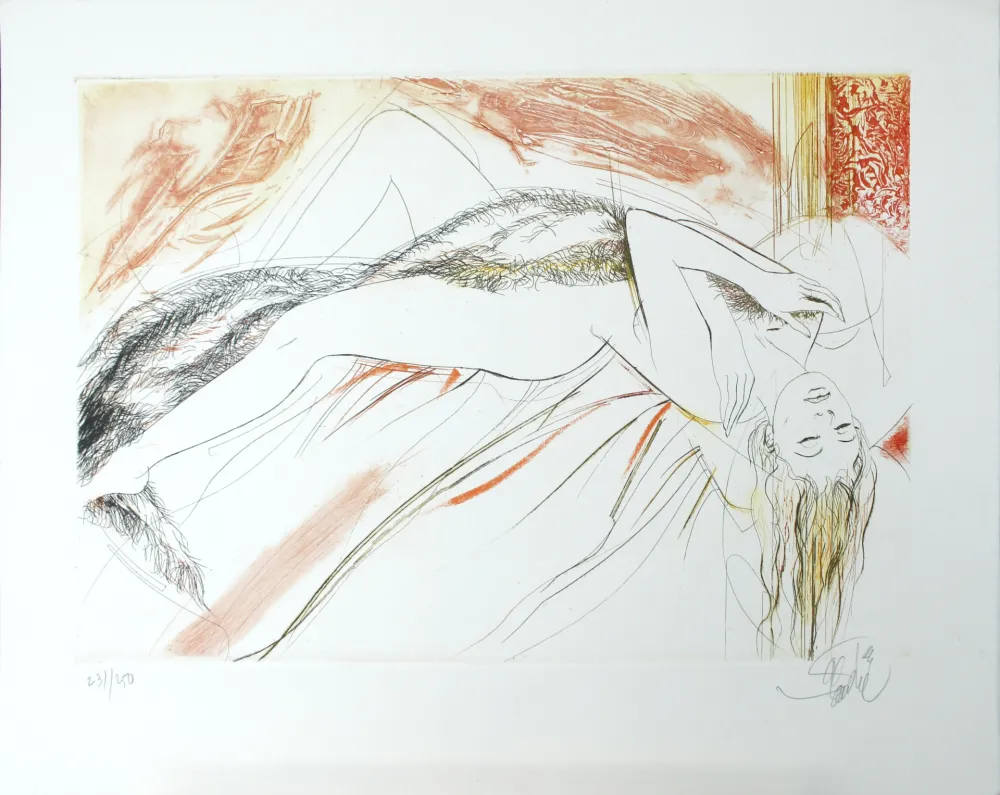 Acquatinta Valadie - La Paresse