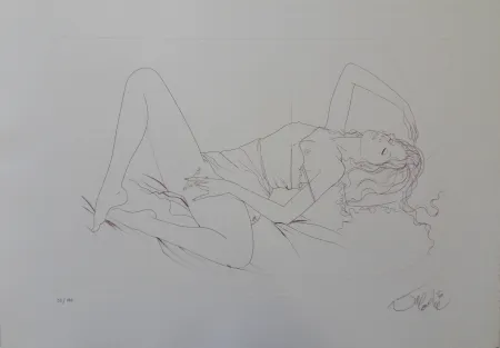 Incisione Valadie - Langoureuse sieste