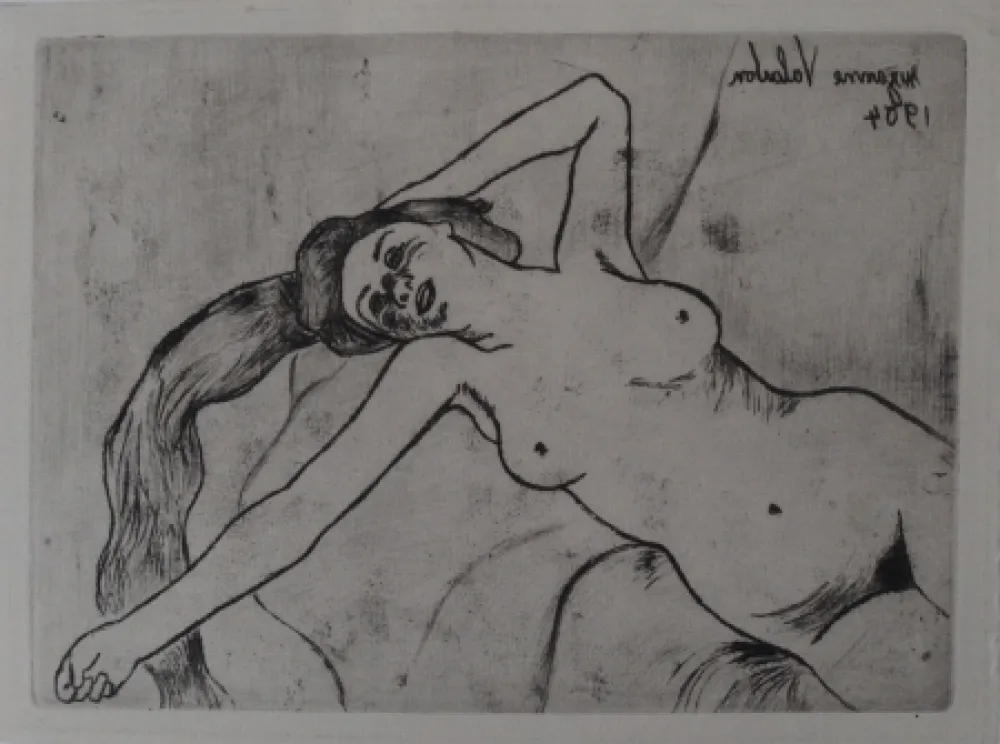 Incisione Valadon - Ketty s'étirant