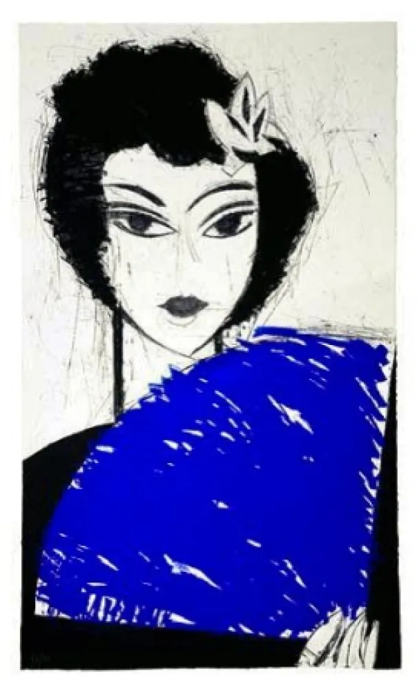 Acquaforte E Acquatinta Valdés - La Femme à l'éventail