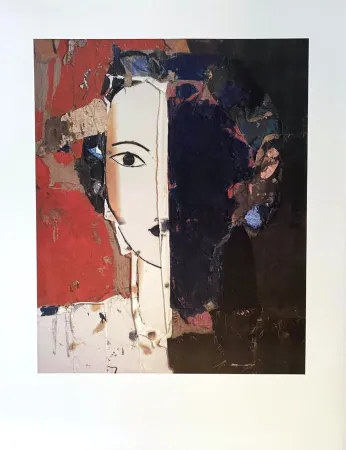 Manifesti Valdés - Retrato Con Medio Rostro Azul