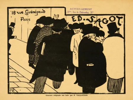 Incisione Su Legno Vallotton - Les amateurs d'estampes