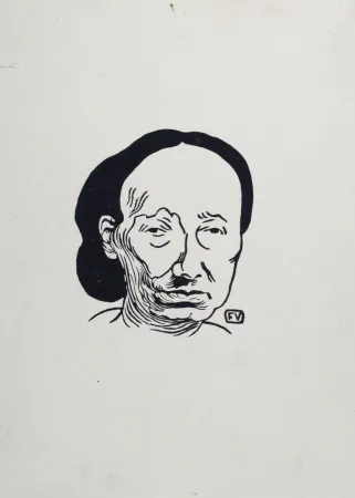 Litografia Vallotton - Louise Michel, 1894