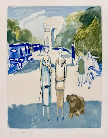 Acquatinta Van Dongen - Avenue du bois de Boulogne