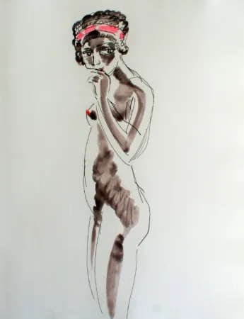 Acquaforte Van Dongen - Odalisque Africaine standing