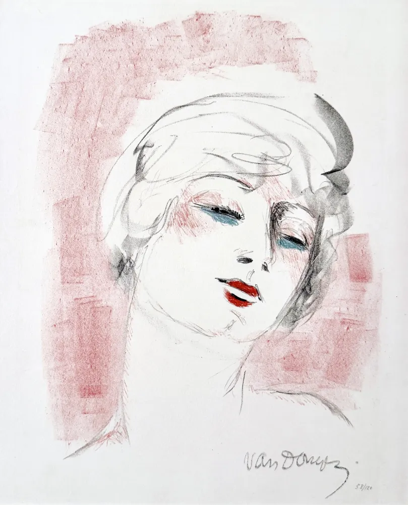 Litografia Van Dongen - Tête Rouge