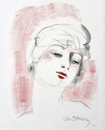 Litografia Van Dongen - Tête Rouge