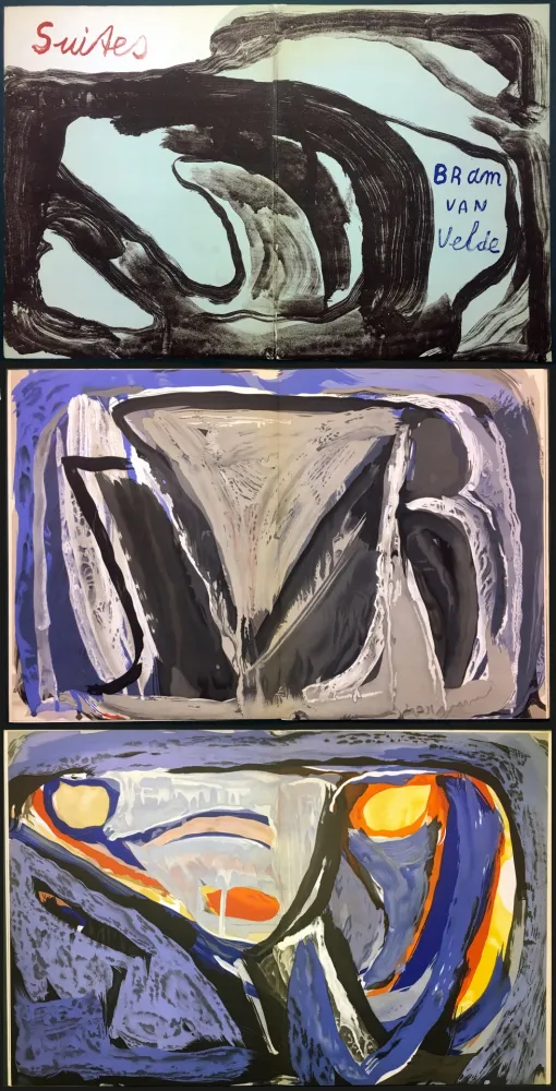 Libro Illustrato Van Velde - 7 Lithographies pour le Catalogue Galerie Krugier n°1 (1962)