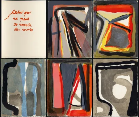 Libro Illustrato Van Velde - CELUI QUI NE PEUT SE SERVIR DES MOTS (Alechinsky, Beckett, Bonnefoy, Butor, Dupin, Torreilles, etc.)