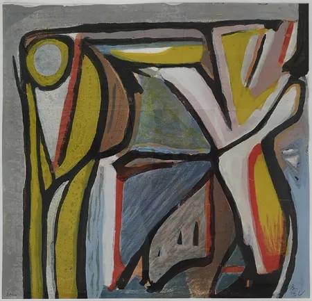 Litografia Van Velde - Composition