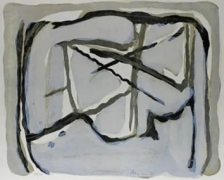 Litografia Van Velde - Dans le filet