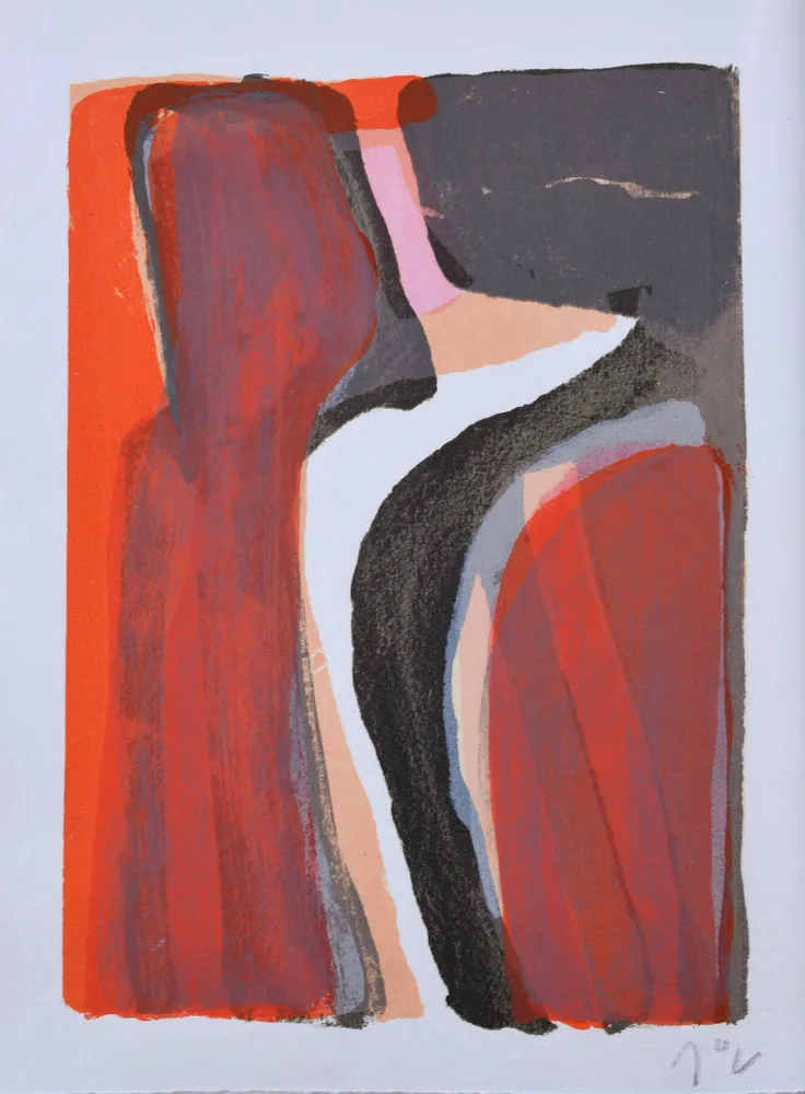 Litografia Van Velde - Dans leur voix les eaux 