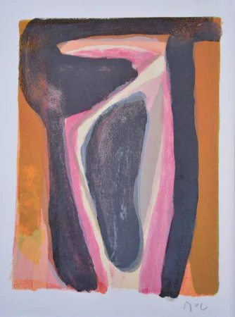 Litografia Van Velde - Dans leur voix les eaux 