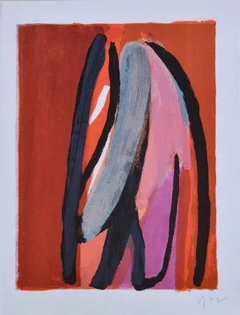 Litografia Van Velde - Dans leur voix les eaux